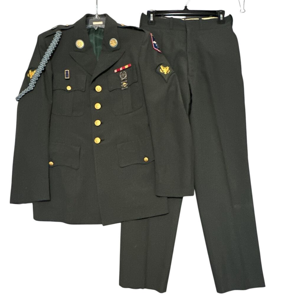 Vintage 1967 Vietnam US Army Class A Green Uniform 36S W29 60th Inf 172nd Bde